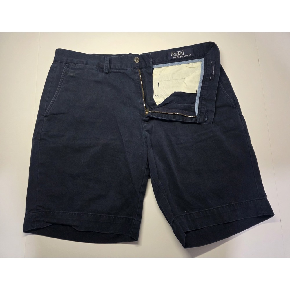 Polo Ralph Lauren Mens Size 33 Navy Blue Chino Shorts